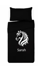 Horse / Pony Duvet cover set (Double or Single) With Pillows, Personalised