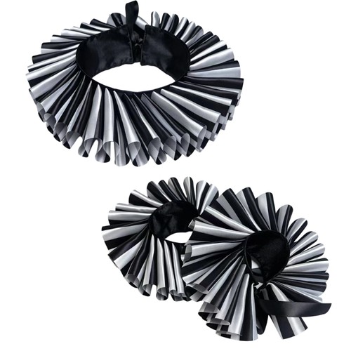 Black and white tie neck - white,