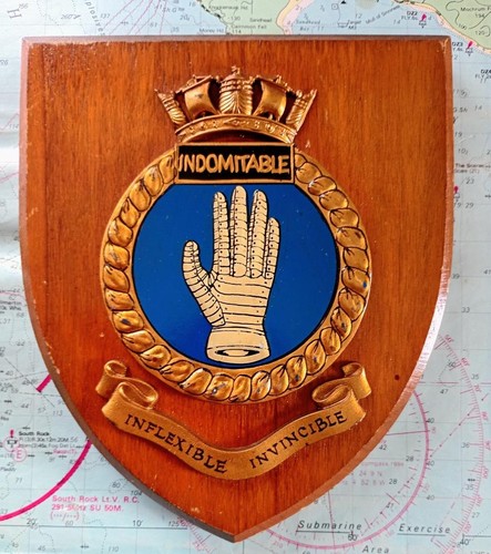 Vintage hms indomitable ship - hms,
