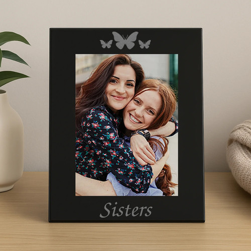 Personalised black glass - black,