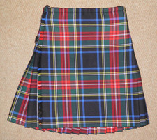 Wool Stewart Black Ancient Tartan Boys Kilt By Millsom & Main 25" 63cm Waist