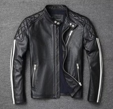 Men's Leather Quilted Jacket