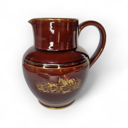 Denby pottery jug hunting - jug, fox
