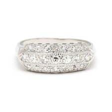 Art Deco .30ctw Diamond 3 Row