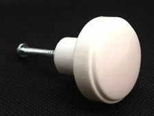 6 x WHITE MUSHROOM KNOBS 30mm