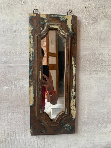 Rustic wooden mirror frame - wooden,