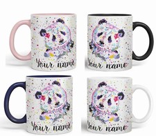 Personalised Name Panda Bear Animals Ceramic art Coloured Mug Cup