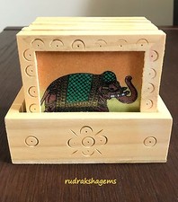 6 x Vintage Elephant Wooden