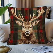 Stag Deer Cushion Cover Rustic