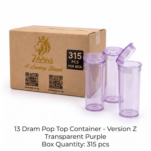 Clear purple dram pop top - clear,