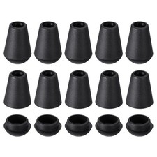 20Pcs Plastic Cord Lock Bell End Stopper Cord End Lock Rope Fastener, Black
