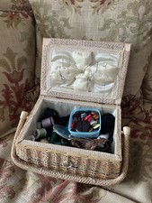 Vintage Sewing Box Wicker With