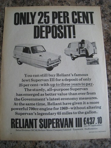 Reliant supervan iii miles - supervan,