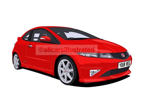 Honda civic type car - honda, r
