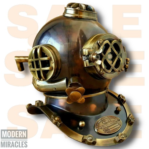 Antique diving helmet navy - antique,