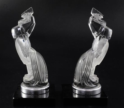 Lalique coq houdan mascots - coq, pr'