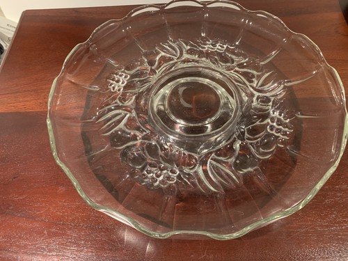 Large glass torte plate - glass, /
