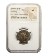 Rare Roman Ae of Maximinus II (AD 311-313) NGC - XF, Collectible Coin