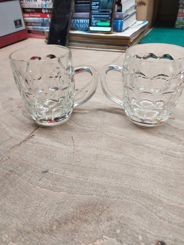 Dimple half pint glasses - x2,