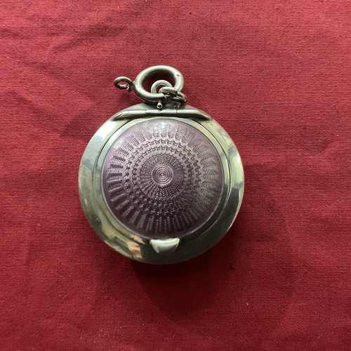 Silver enamel compact - a,