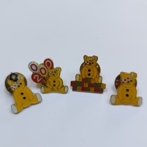 Pudsey bear charity enamel - x4,