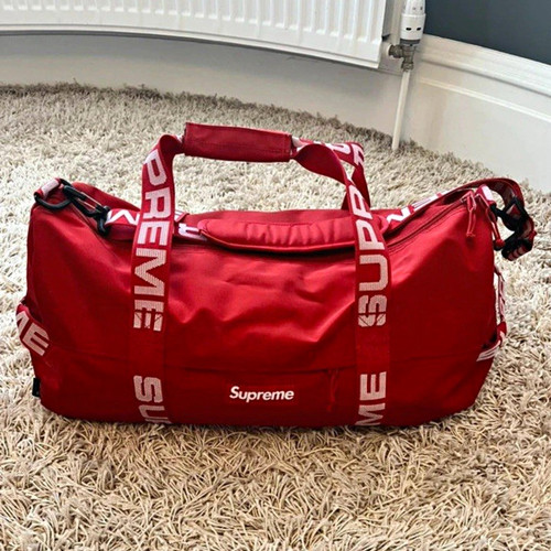 Supreme red logo duffle - supreme,