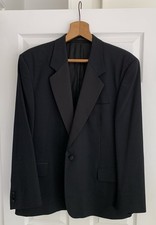 Men’s Black Dress Jacket (42), White Dress Shirt (42), Black Dress Trousers (36)