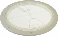 205mm Round White Transparent