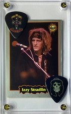 💥Rarer Gn’R Izzy Argentina sticker #108 + 2 official AFD guitar pick display!💥