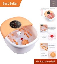 Large Infrared Foot Spa Massager with Heat Control & Bubble Therapy - 14 Levels