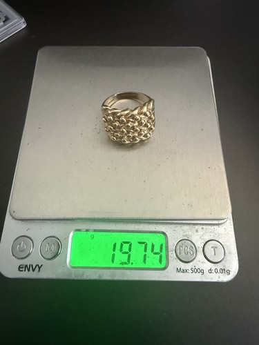 9ct gold keeper ring - keeper, 19.74