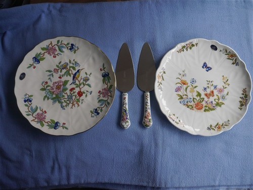 Two aynsley cake - plates, with