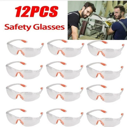 12x safety clear glasses - safety, for