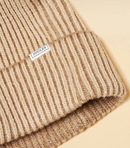 Joules ribbed knit beanie hat - beanie,