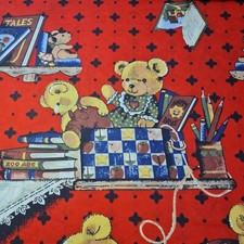 Red scuba material paddington - red,