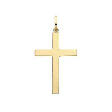 9ct Yellow Gold Plain Cross