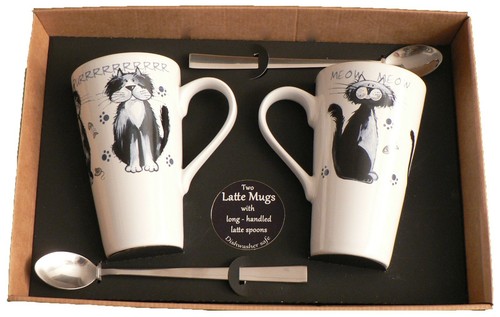Cats latte mugs gift - x,