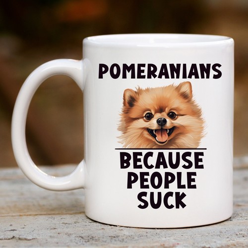 Pet dog mug funny pomeranian - pet,