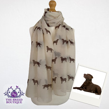 CHOCOLATE LABRADOR SCARF SOFT