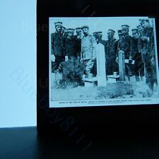 Japanese officer's graves russo japan war magic lantern slide