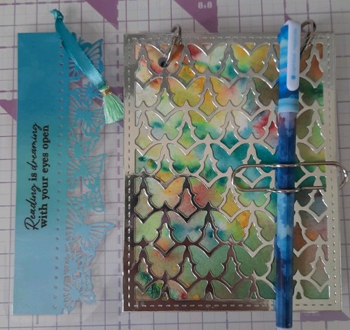 Notebook pen and bookmark - notebook,