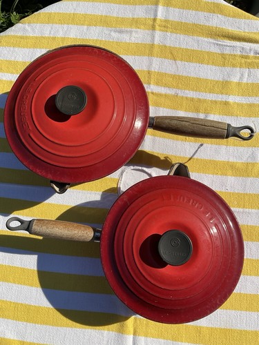 Crueset saucepans red - crueset,