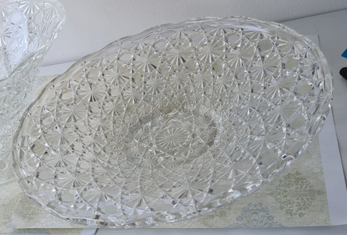 French cut crystal glass fruit - cut,