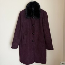 Jigsaw Size 12 Coat Wool Blend