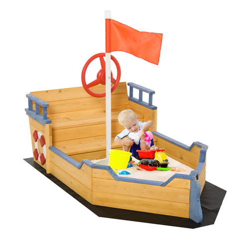 Kids wooden pirate ship - kids,