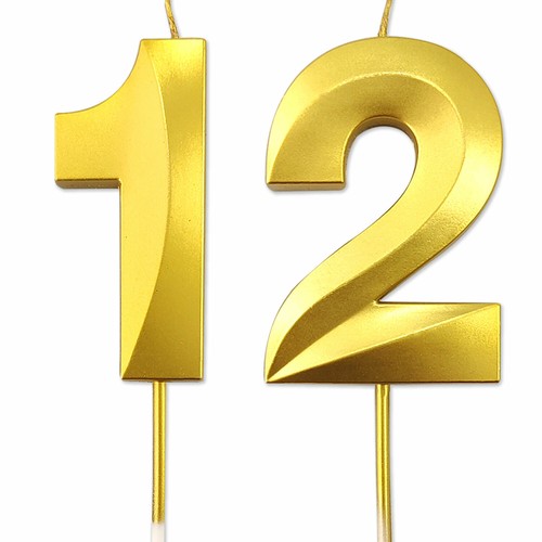 Birthday candle gold - birthday,