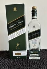Johnnie Walker Scotch Whisky Green Label - Aged 15 Years - Empty Bottle & Box