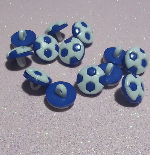 Blue football buttons - 20,