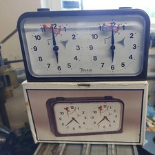 Insa Analog Chess Clock Made in Yugoslavia Cream/White Bakelite Case, boxed