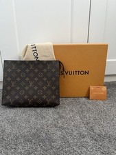 Louis Vuitton Brown Monogram Toiletry Pouch 26 Clutch Bag